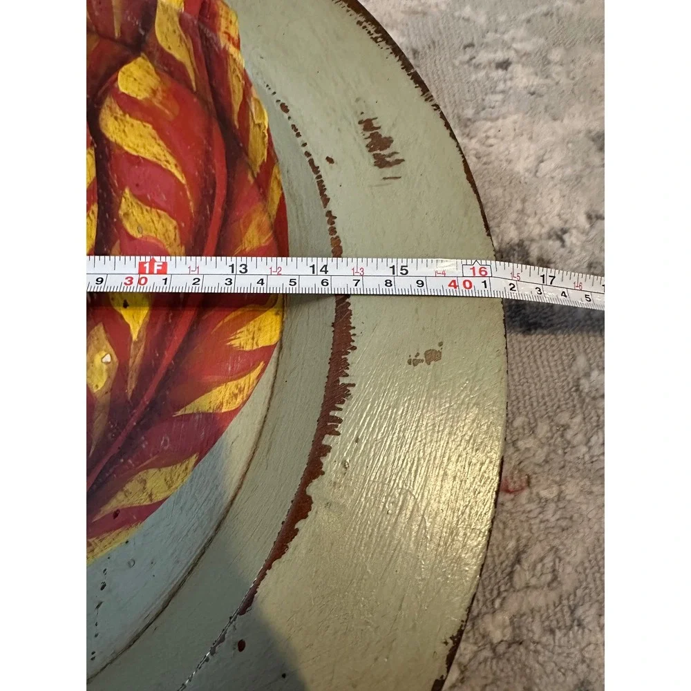 Bramble Hand Painted Floral Plate Distressed Farmhouse Wall Decor Art‎